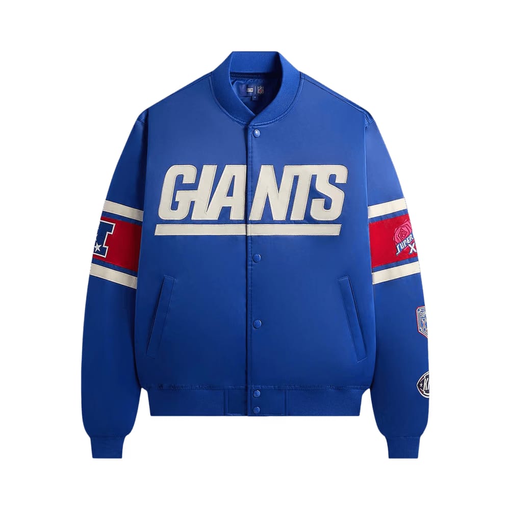 Kith For The NFL New York Giants Satin Bomber Jacket Current