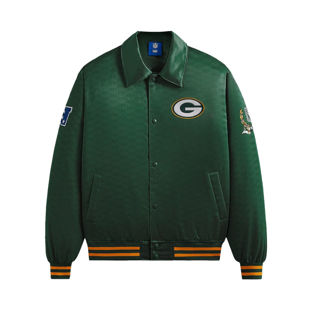 Kith For The NFL: Packers Satin Bomber Jacket Board