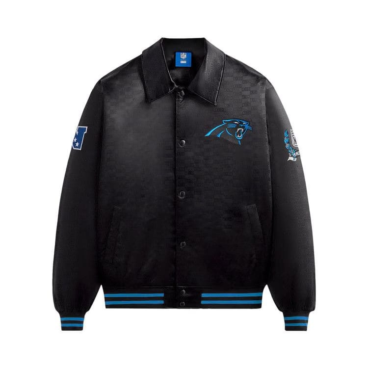 Kith For The NFL: Panthers Satin Bomber Jacket Black