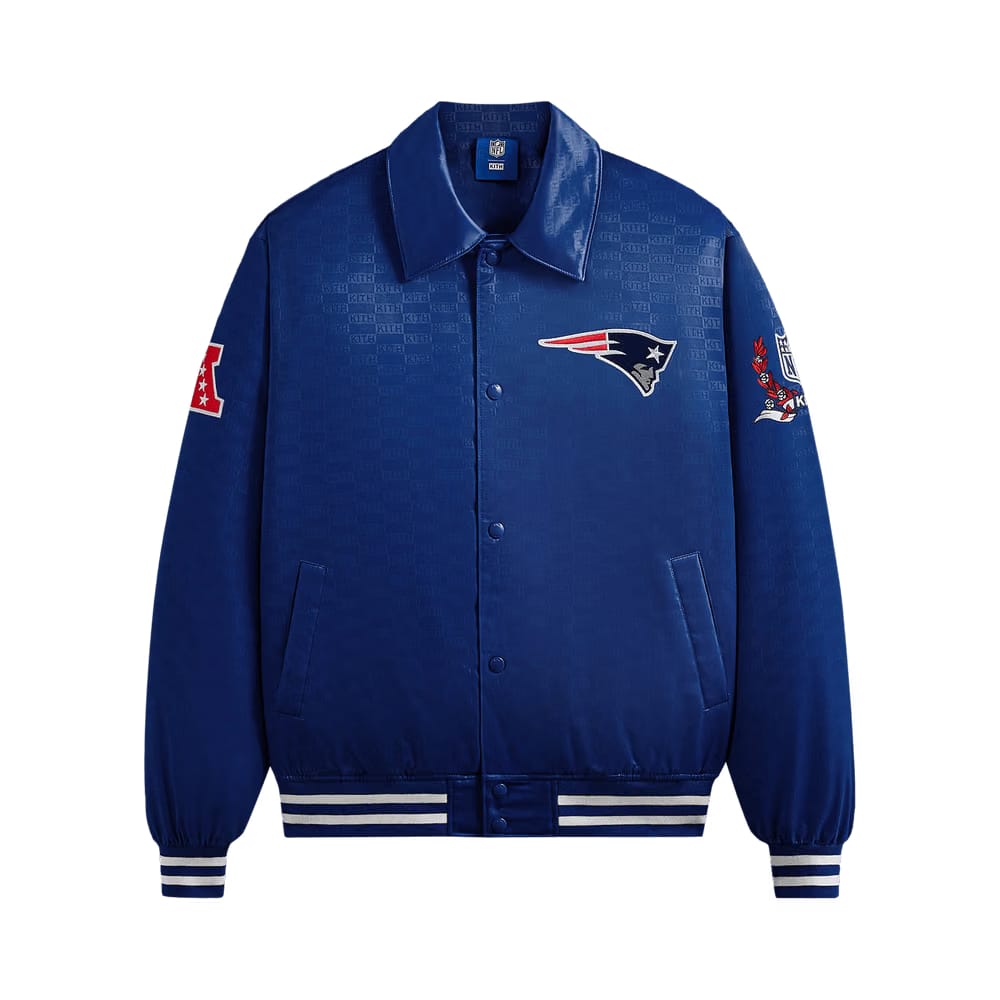 Kith For The NFL: Patriots Satin Bomber Jacket Action