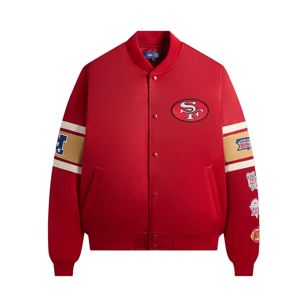 Kith For The NFL San Francisco 49ers Satin Bomber Jacket Present