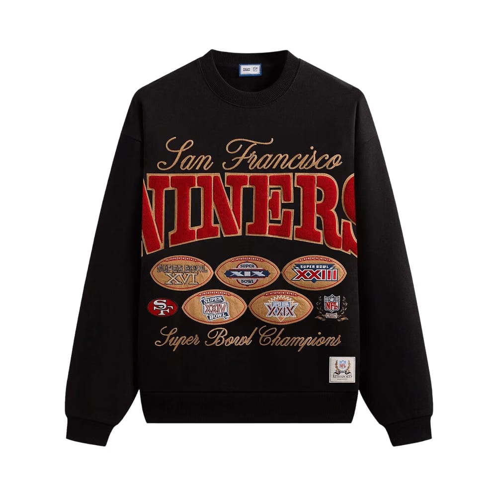 Kith For The NFL San Francisco 49ers Vintage Crewneck Black