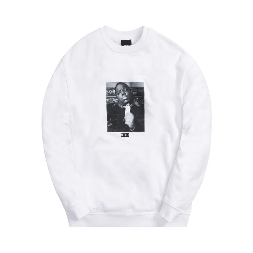 Kith For The Notorious B.I.G Mo Problems Crewneck White