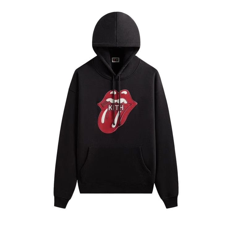 Kith For The Rolling Stones Classic Logo Nelson Hoodie Black
