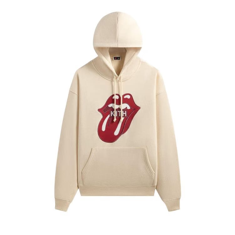 Kith For The Rolling Stones Classic Logo Nelson Hoodie Muslin