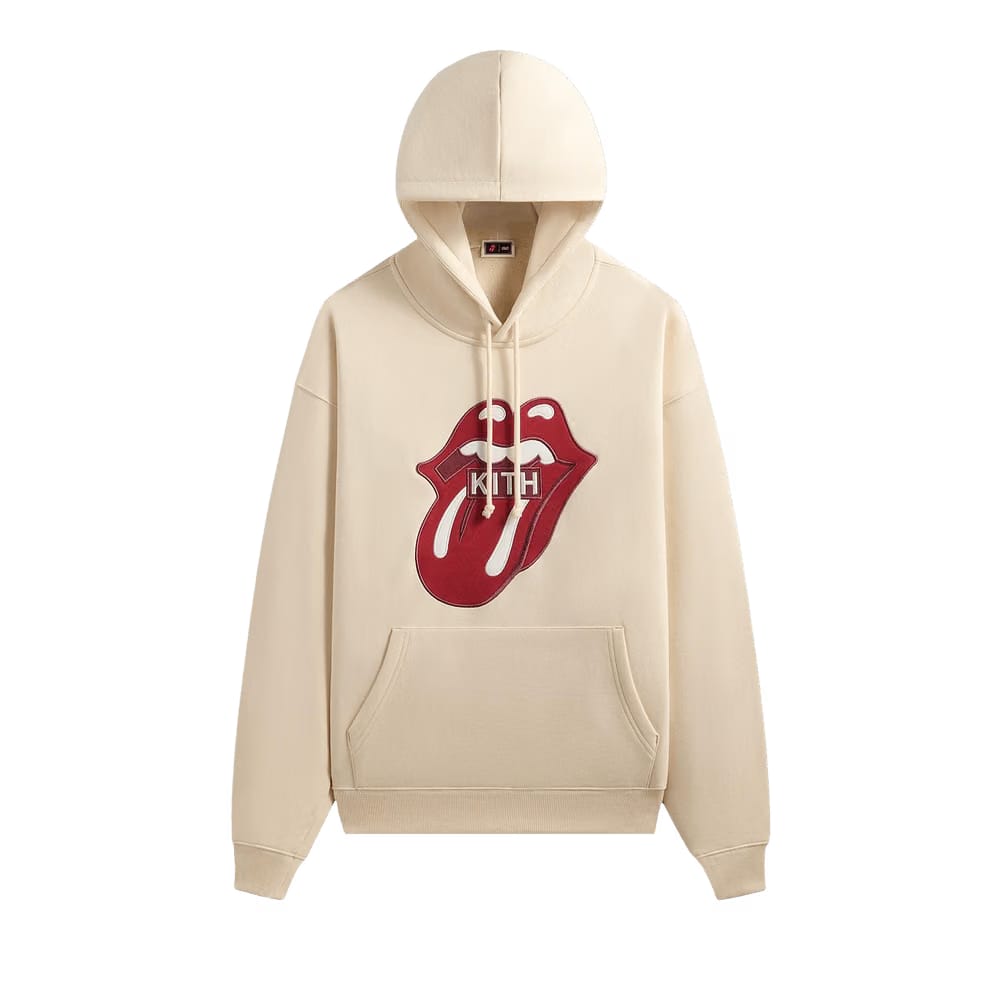 Kith For The Rolling Stones Classic Logo Nelson Hoodie Muslin