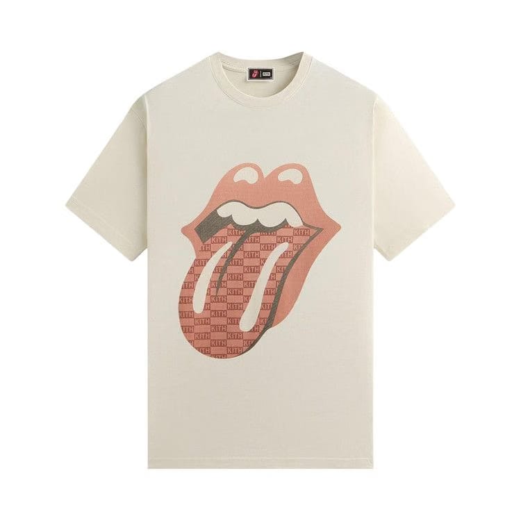 Kith For The Rolling Stones Monogram Tongue T-Shirt Sandrift
