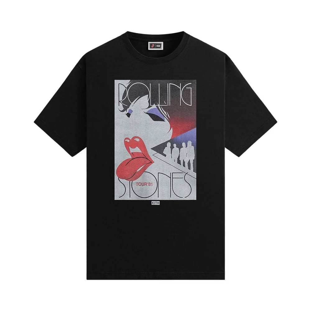 Kith For The Rolling Stones Tour 1981 T-Shirt Black