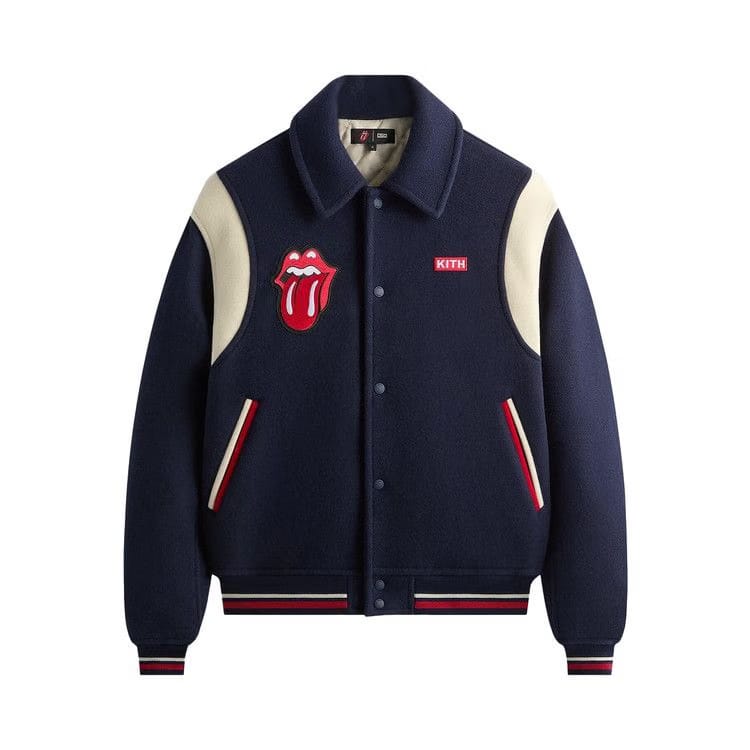 Kith For The Rolling Stones Wool Varsity Jacket Nocturnal