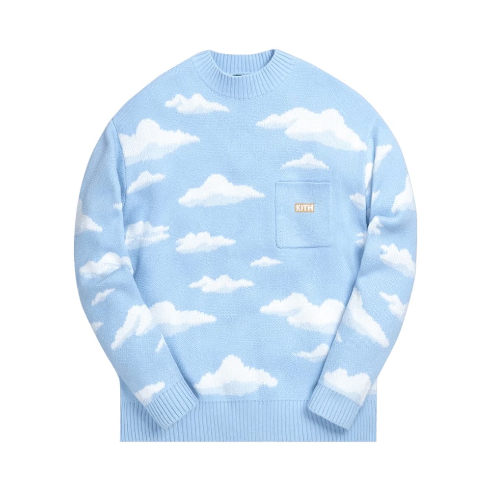Kith For The Simpsons Cloud Intarsia Sweater Blue