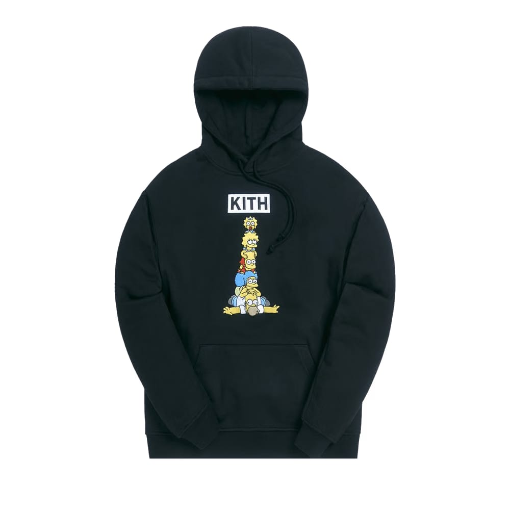 Kith For The Simpsons Family Stack Hoodie Black