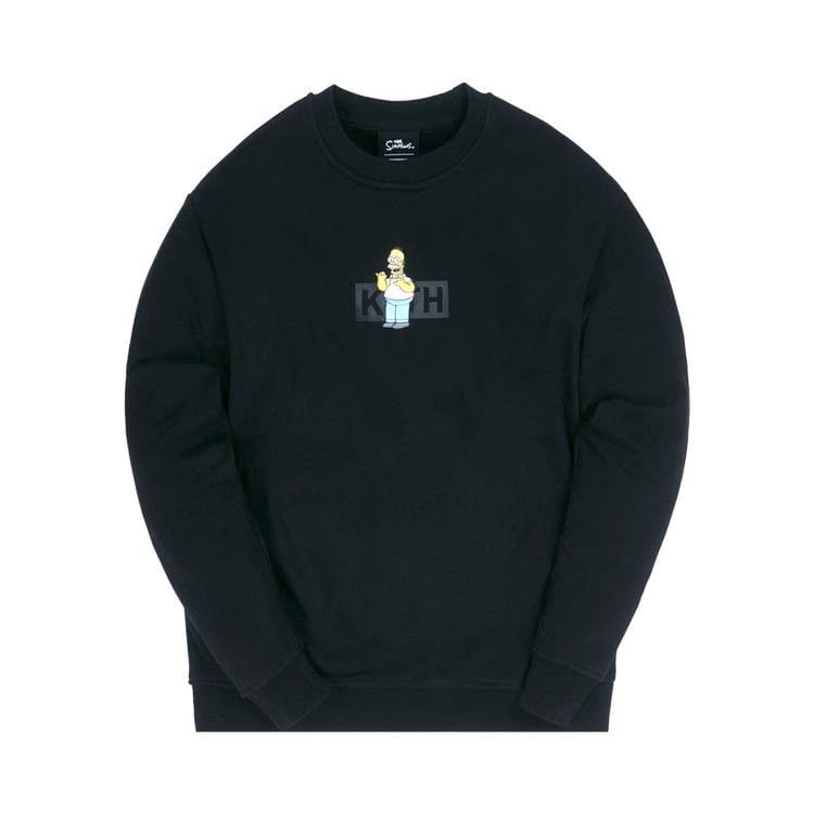 Kith For The Simpsons Homer Box Logo Crewneck Black