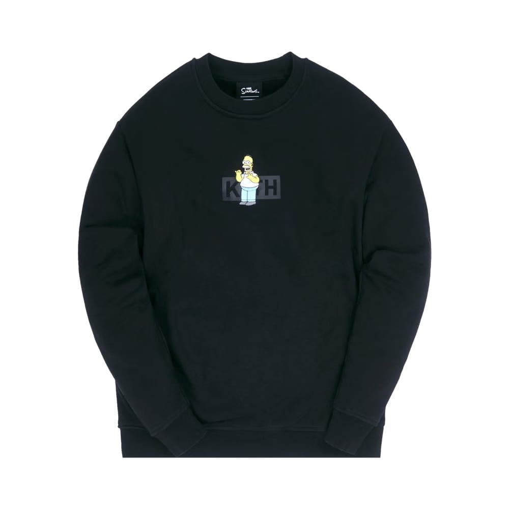 Kith For The Simpsons Homer Box Logo Crewneck Black