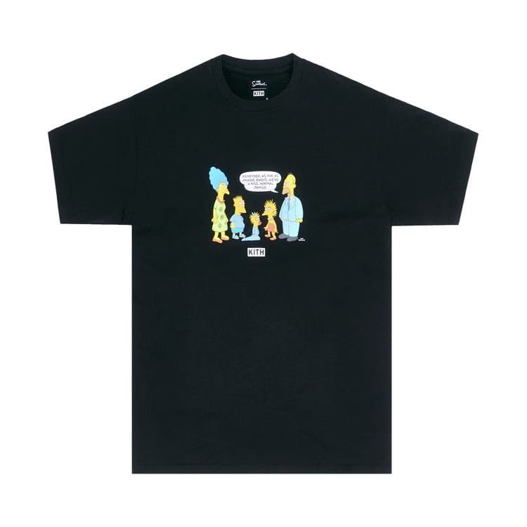 Kith For The Simpsons Original Family T-Shirt Black