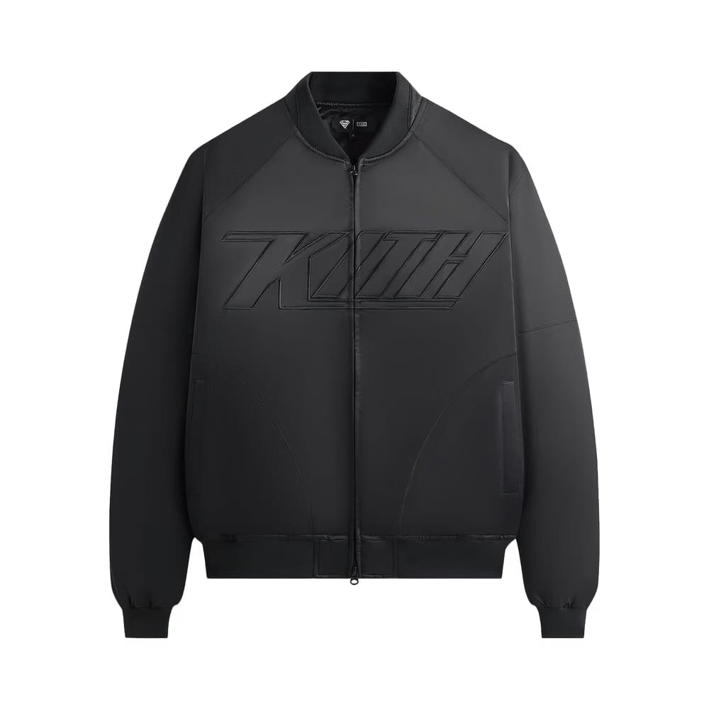 Kith x Superman Satin Bomber Jacket Black