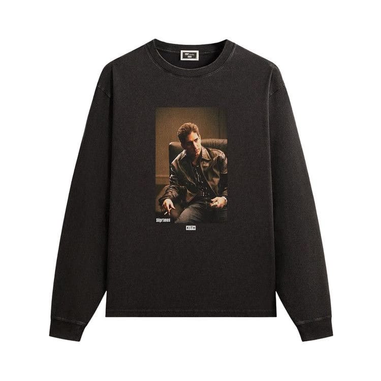 Kith For The Sopranos Christopher Vintage Long Sleeve T-Shirt Black