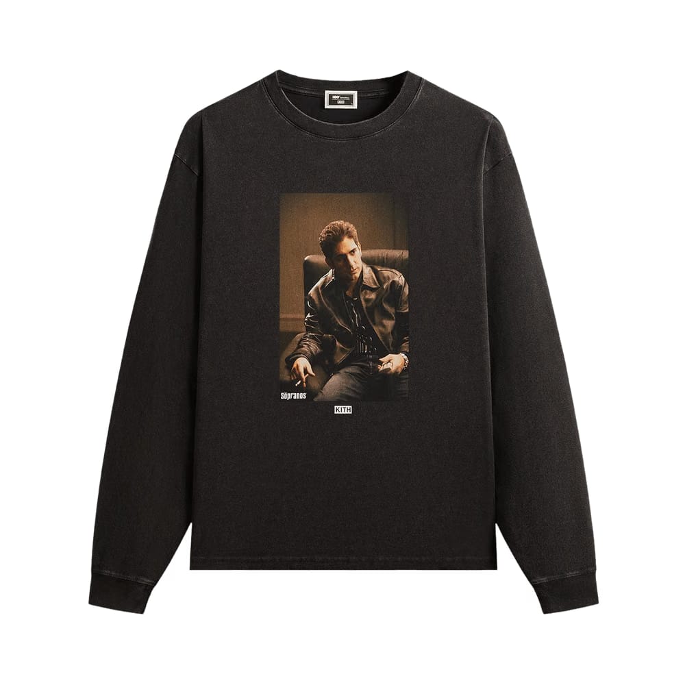 Kith For The Sopranos Christopher Vintage Long Sleeve T-Shirt Black
