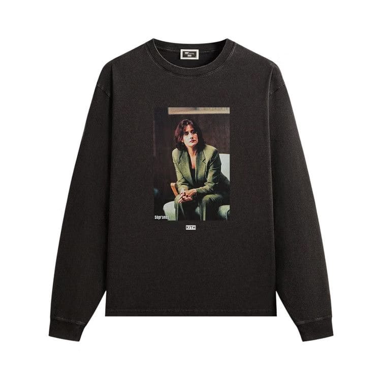 Kith For The Sopranos Jennifer Vintage Long Sleeve T-Shirt Black