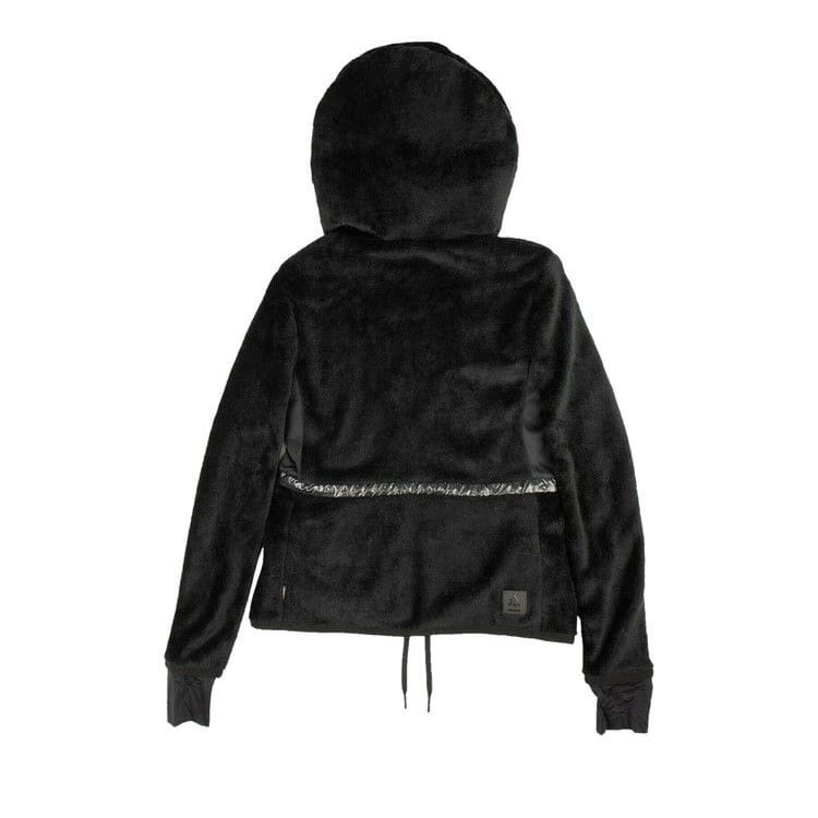 Moncler Polartec Fleece Down Hoodie Black