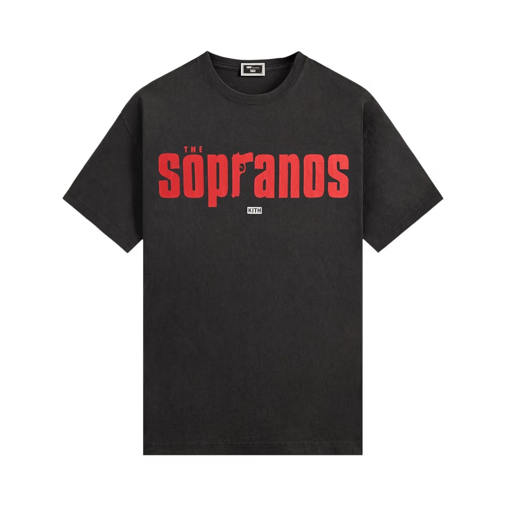 Kith For The Sopranos Main Logo Vintage T-Shirt Black