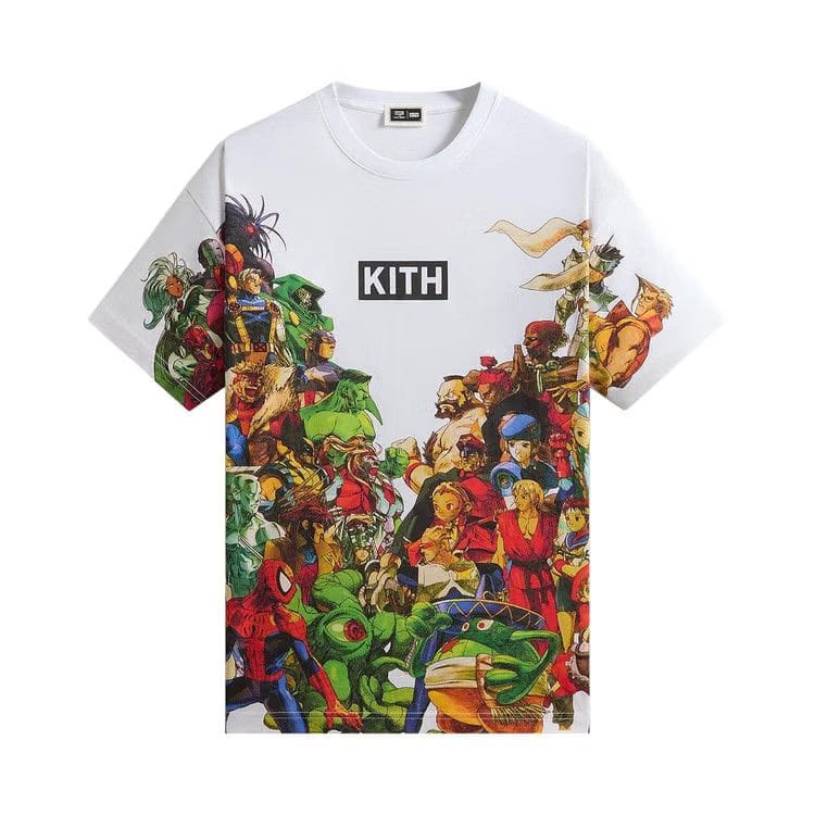 Kith x Marvel vs. Capcom New Age Of Heroes All-Over Printed T-Shirt White