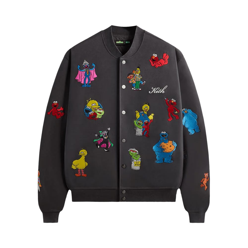 Kith x Sesame Street Marvin Bomber Jacket Hematite