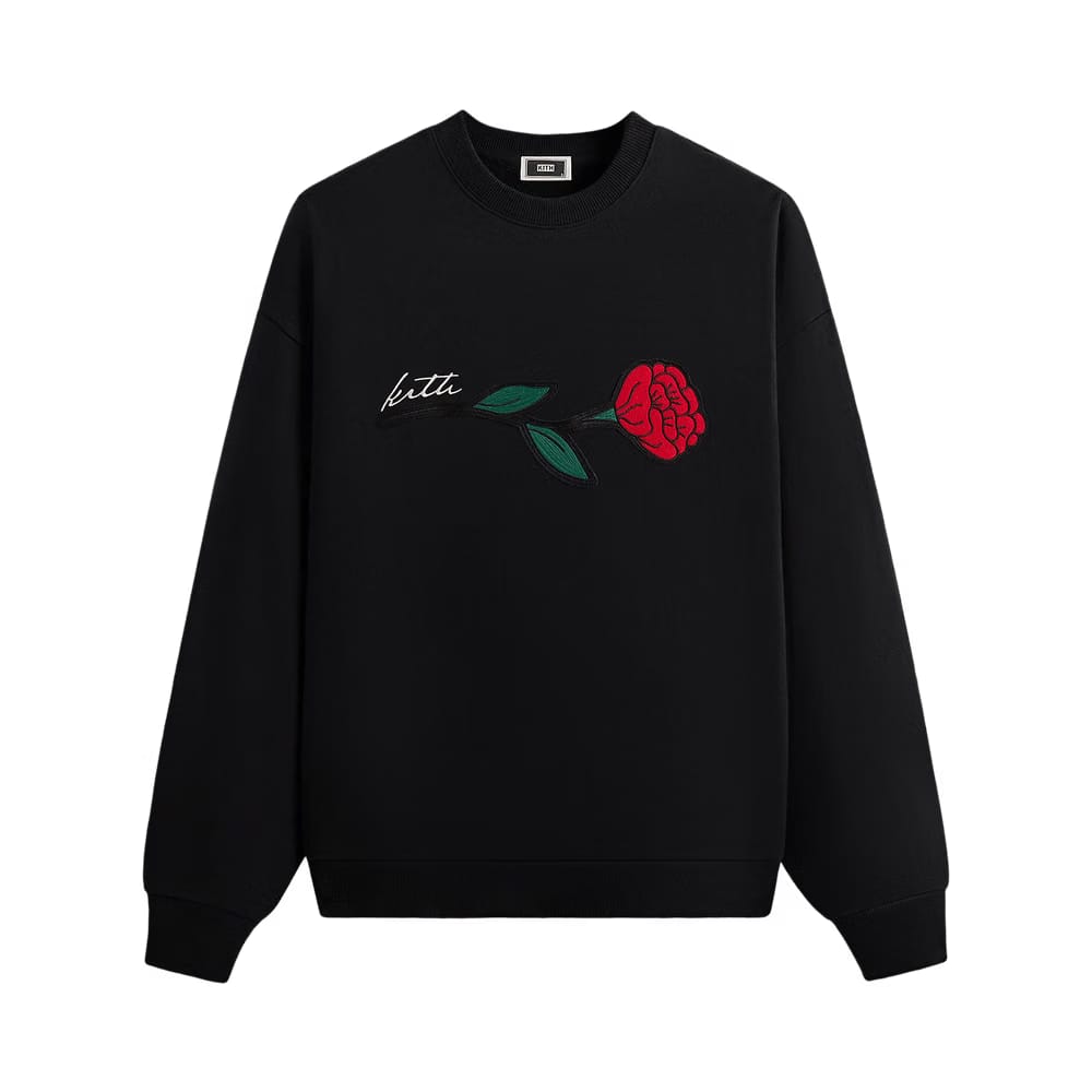 Kith Signature Rose Crewneck Black