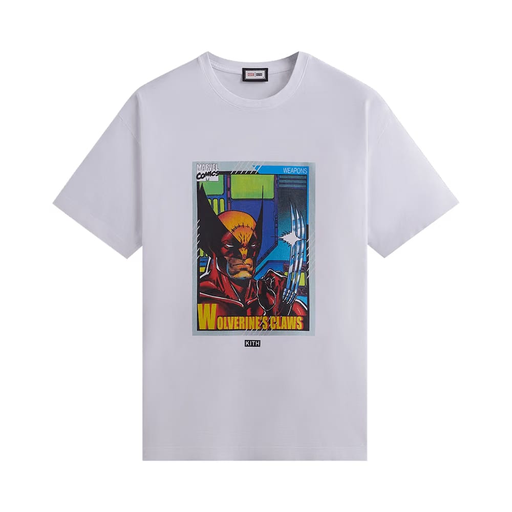 Kith For X-Men Wolverine Card Vintage T-Shirt White