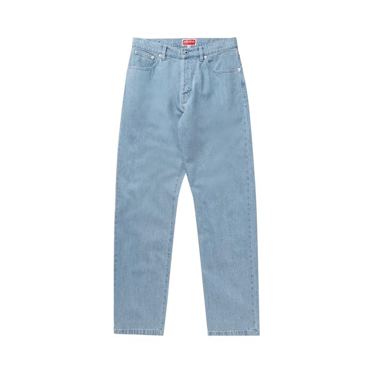 Kenzo Botan Loose Fit Jeans Stone Bleached Blue
