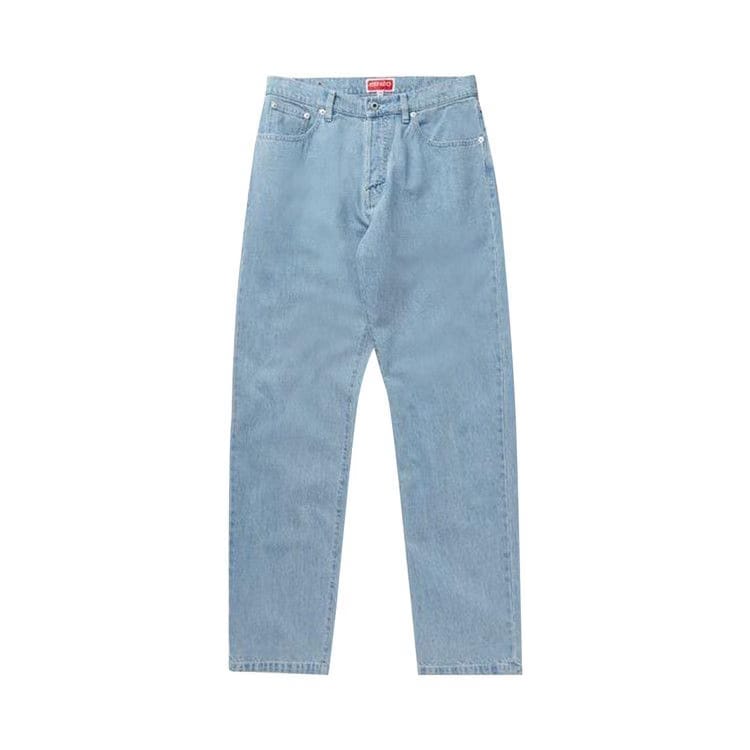 Kenzo Botan Loose Fit Jeans Stone Bleached Blue