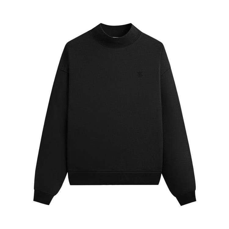 Kith Garment Dyed Fleece Mockneck Sweatshirt Black