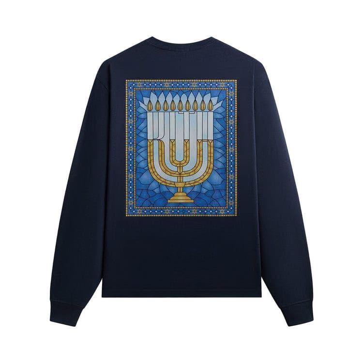 Kith Hanukkah Stained Glass Long-Sleeve T-Shirt Nocturnal