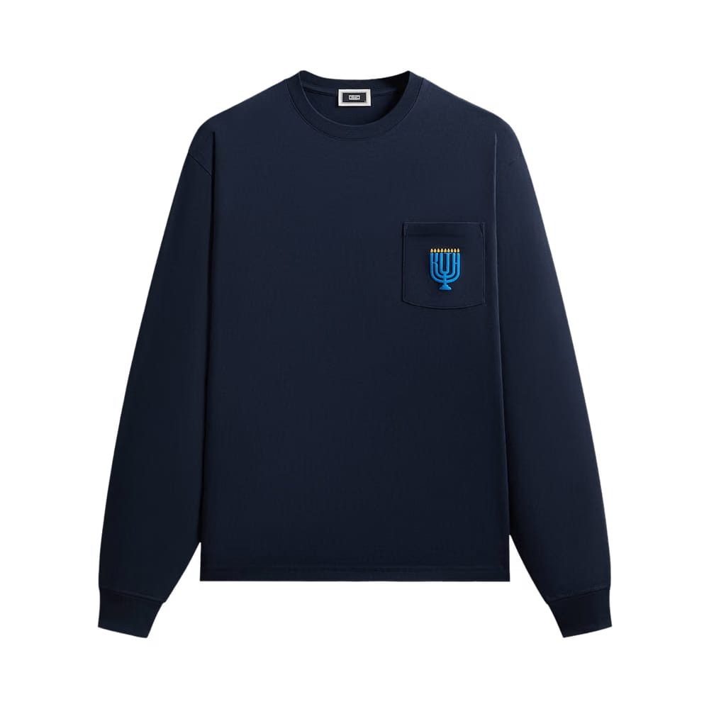Kith Hanukkah Stained Glass Long-Sleeve T-Shirt Nocturnal
