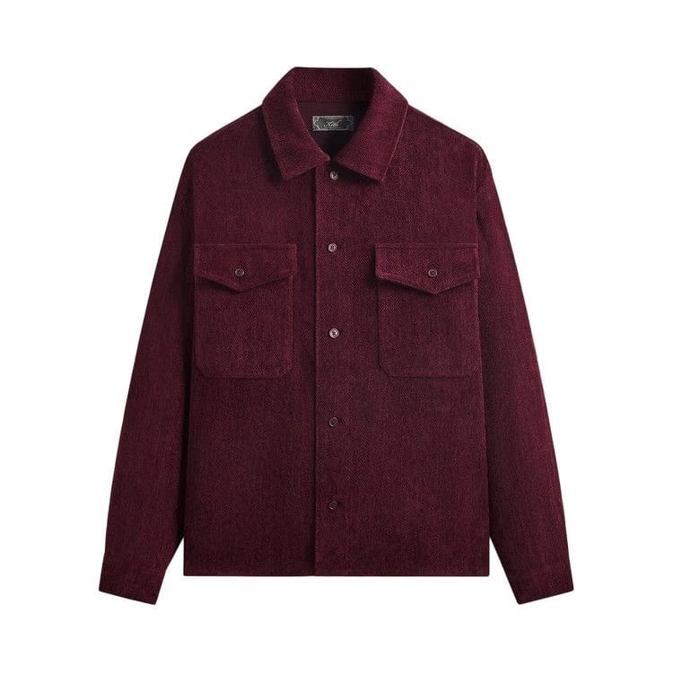 Kith Herringbone Velour Henson Buttondown Magma
