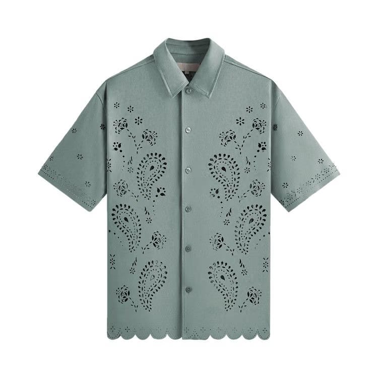 Kith Isaac Microsuede Button Down Shirt Harbour