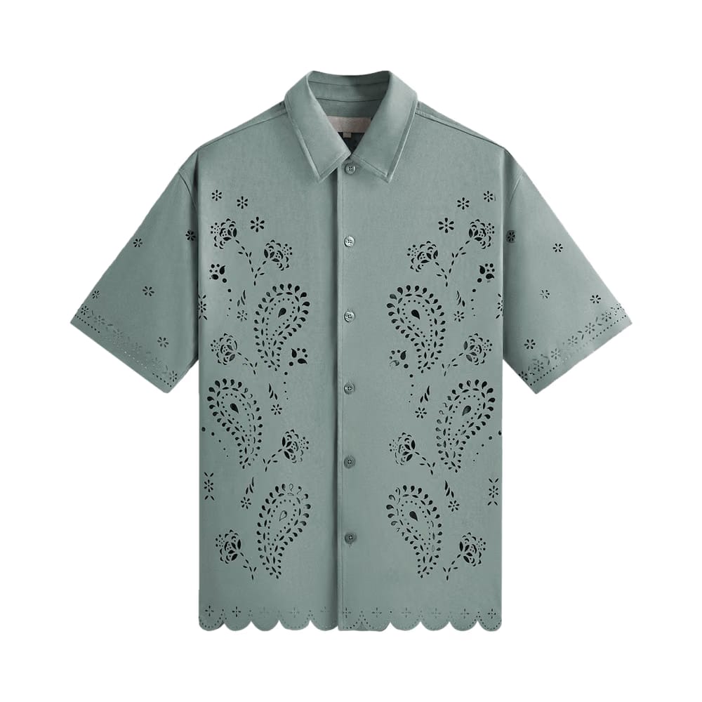 Kith Isaac Microsuede Button Down Shirt Harbour