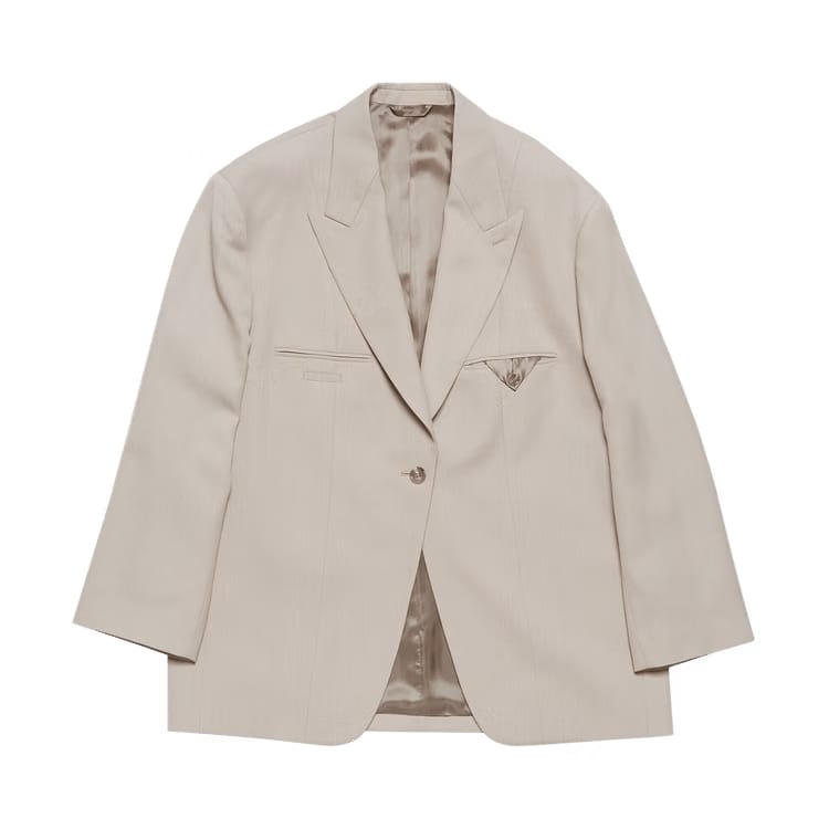 Acne Studios Single Breasted Jacket Cold Beige