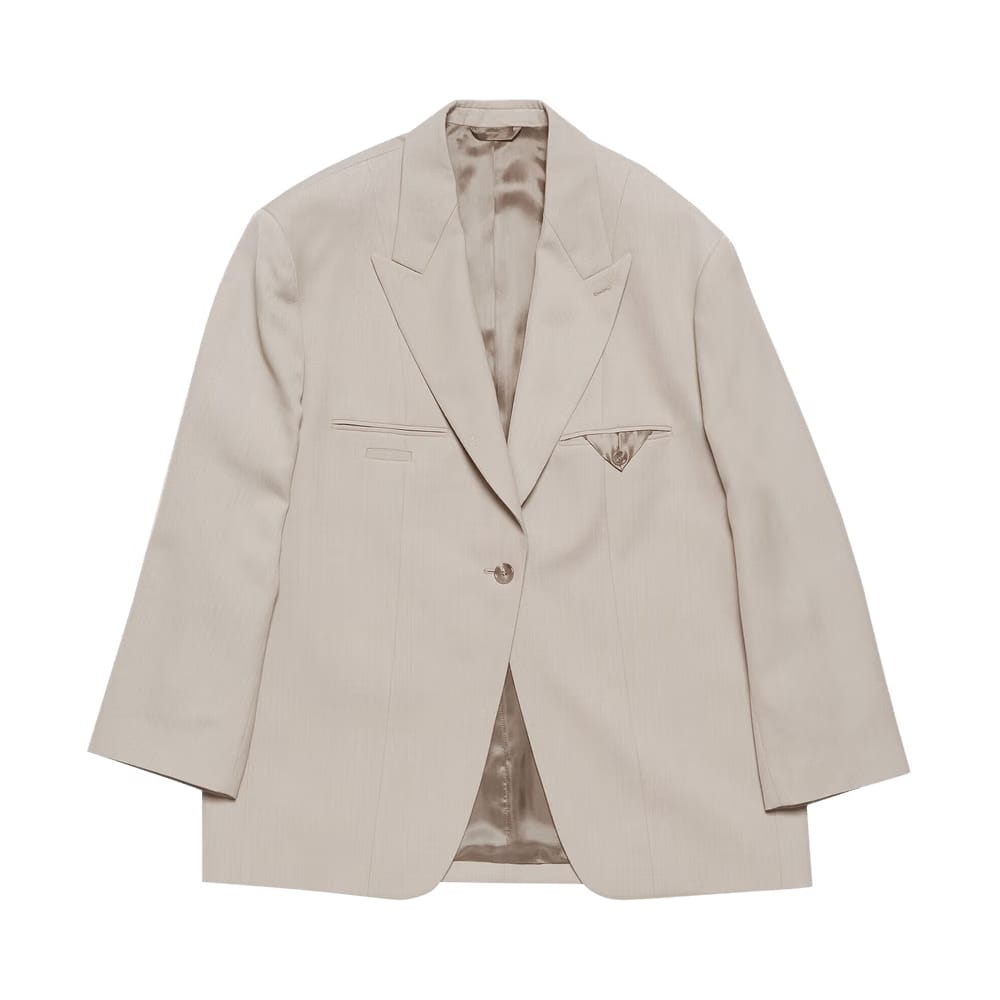 Acne Studios Single Breasted Jacket Cold Beige