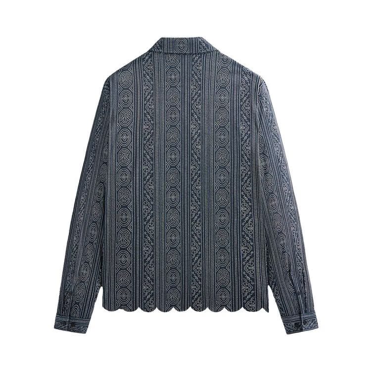 Kith Isaac Microsuede Long-Sleeve Button Down Nocturnal