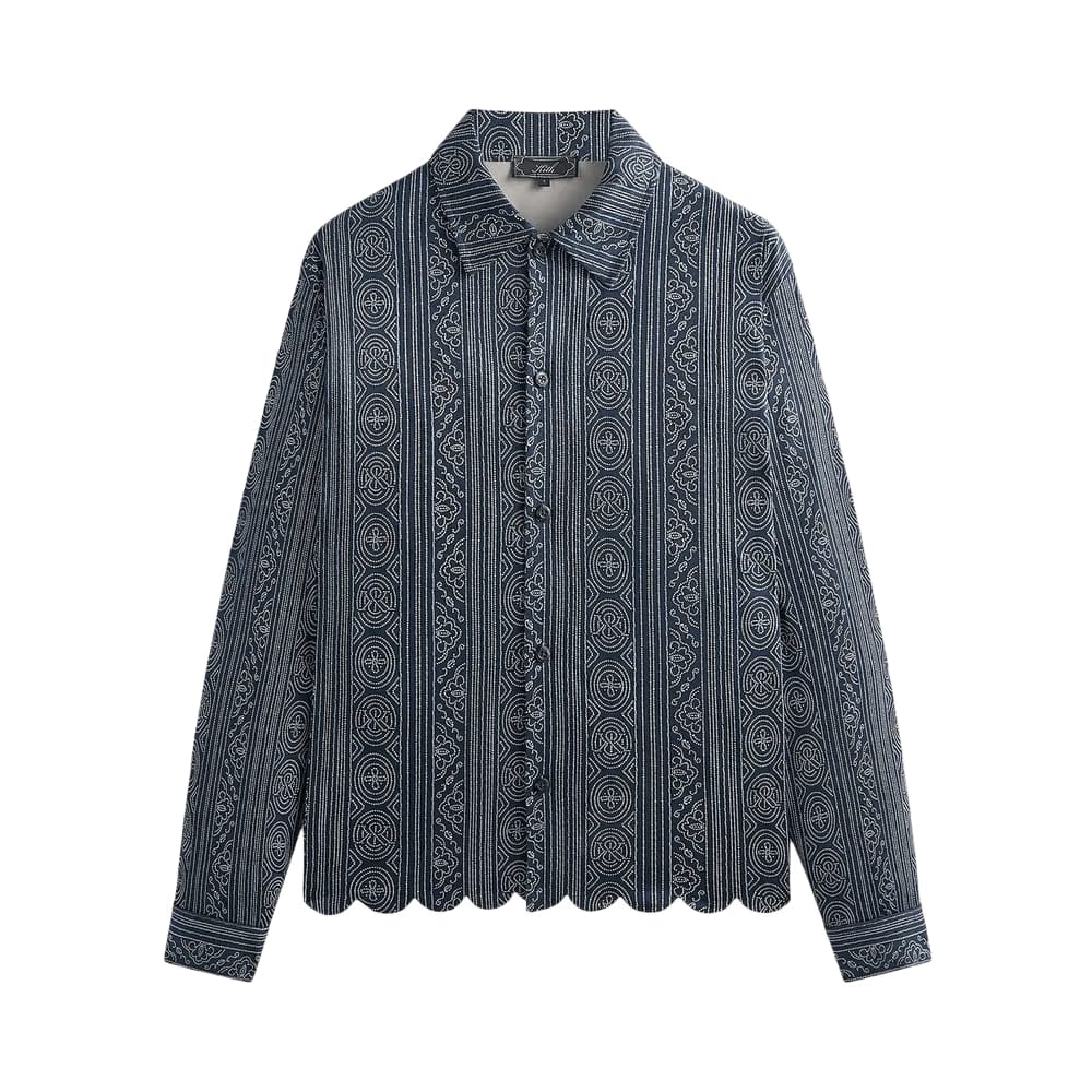 Kith Isaac Microsuede Long-Sleeve Button Down Nocturnal