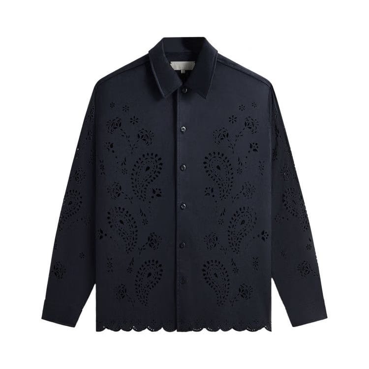 Kith Isaac Microsuede Long-Sleeve Button Down Shirt Define