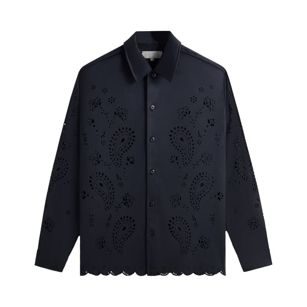 Kith Isaac Microsuede Long-Sleeve Button Down Shirt Define