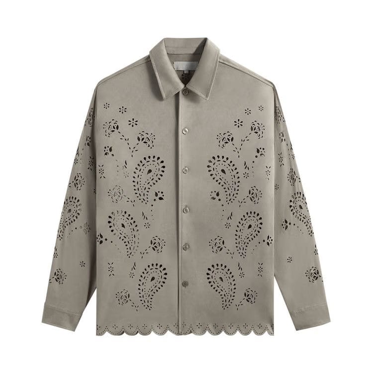 Kith Isaac Microsuede Long-Sleeve Button Down Shirt Region