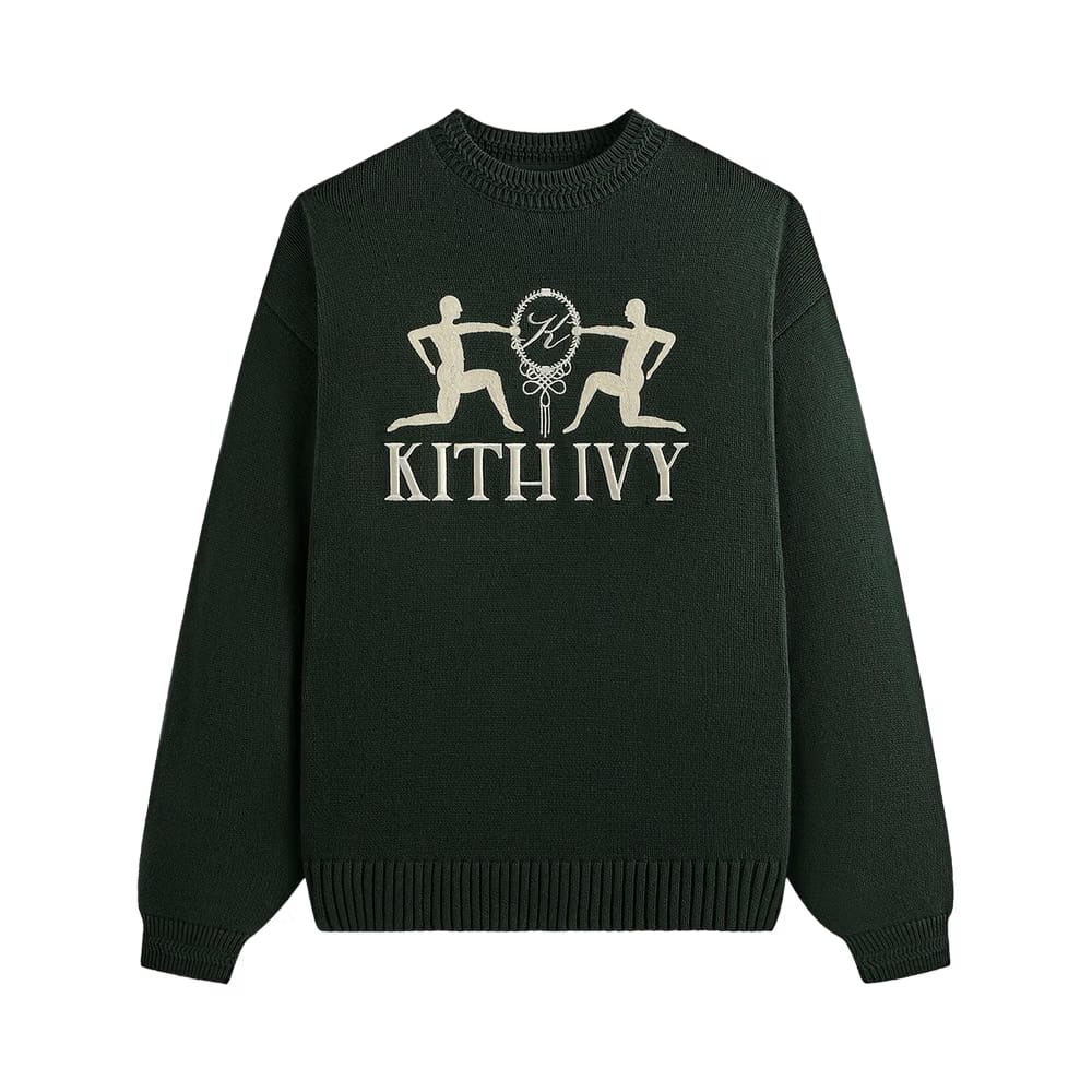 Kith Ivy Emblem Crewneck Sweater Ivy Green