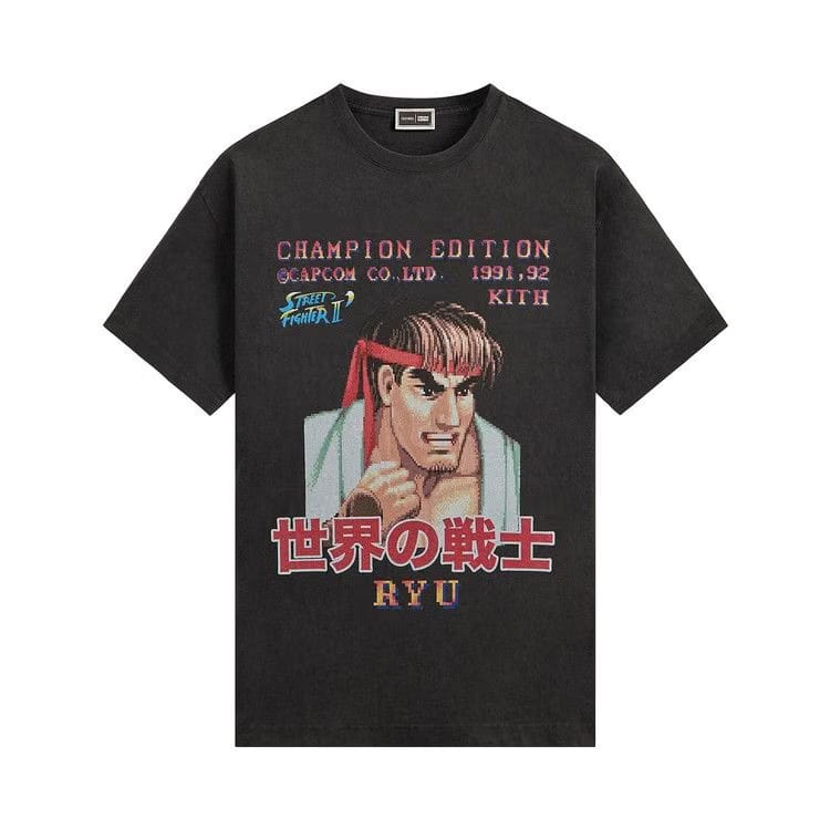 Kith x Capcom Ryu Champion Edition Vintage T-Shirt Black