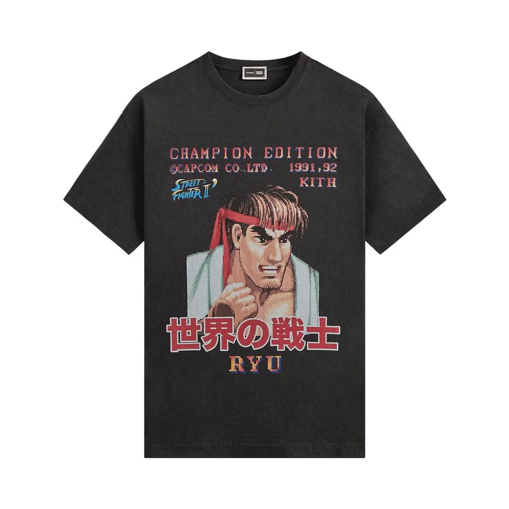 Kith x Capcom Ryu Champion Edition Vintage T-Shirt Black