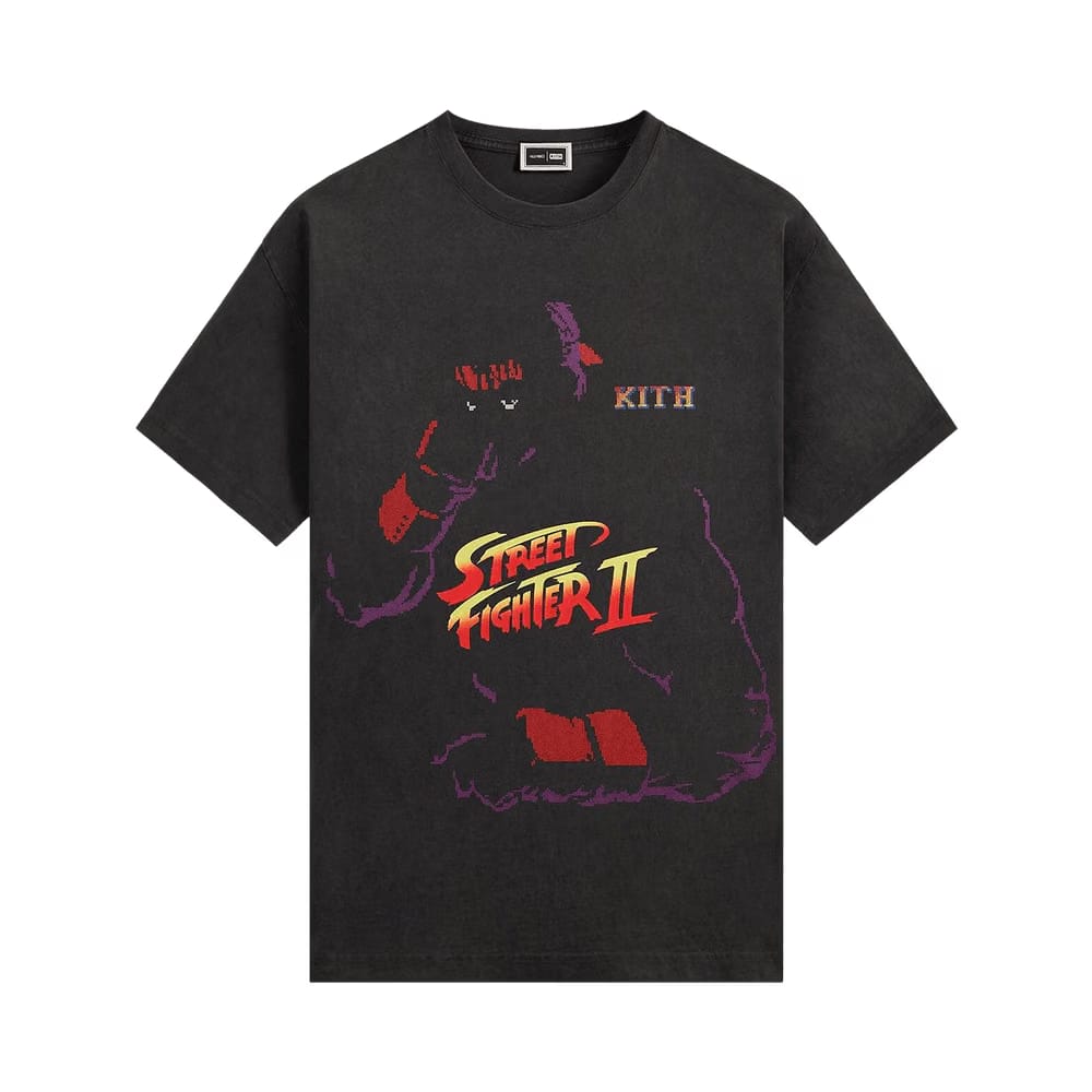 Kith x Capcom Ryu Needle Point Vintage T-Shirt Black