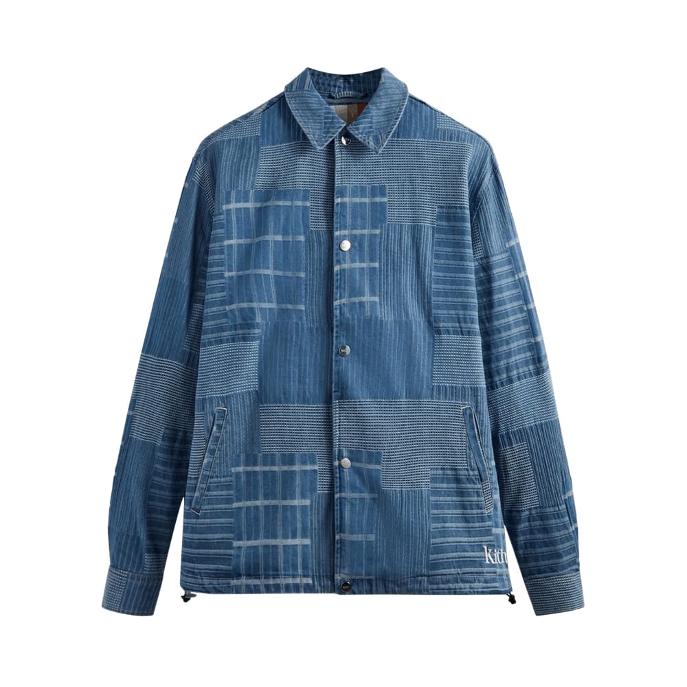 Kith Japanese Indigo Jacquard Coaches Jacket Indigo