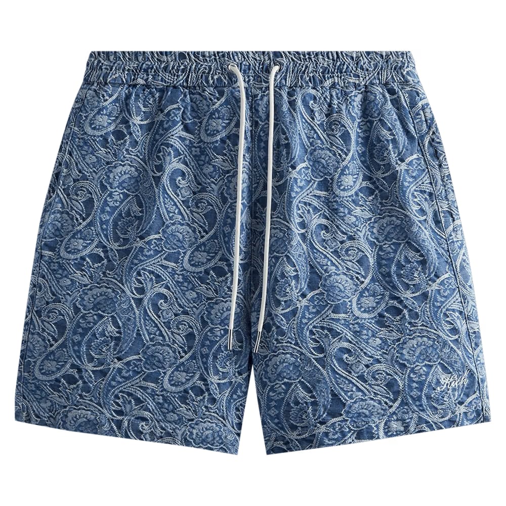 Kith Japanese Indigo Paisley Active Shorts Indigo