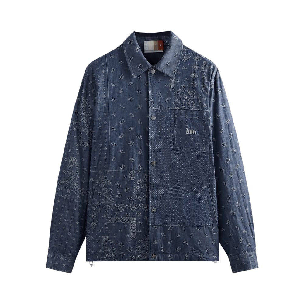 Kith Japanese Patchwork Jacquard Coaches Jacket Light Indigo